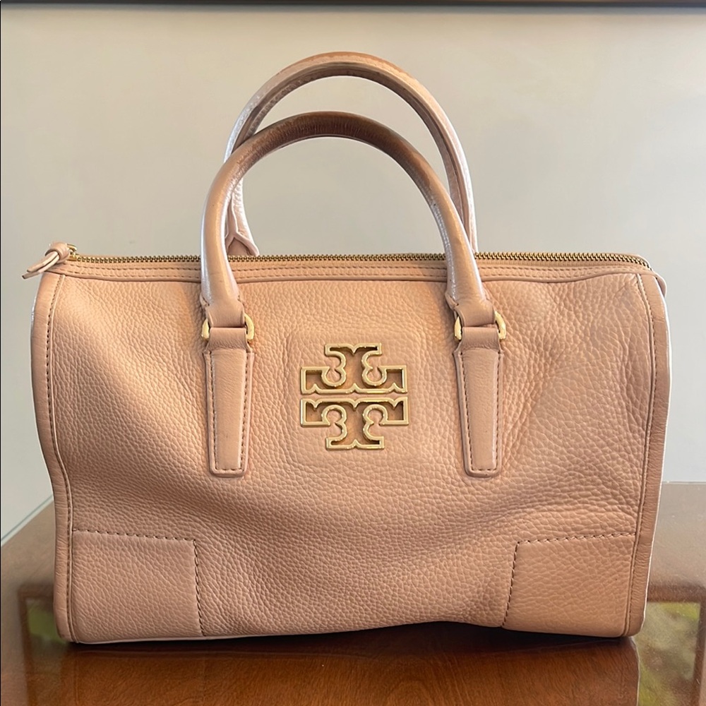 Tory Burch Pink Satchel with Gold Hardware